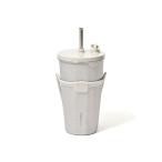 タンブラー ストロー付きステンレスタンブラー グリッター シルバー