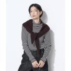 ショッピングコムサ tシャツ コットンリブボーダー プルオーバー レディース