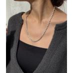 ネックレス パール×チェーンネックレス レディース