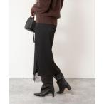 スカート レースレイヤードタイトスカート