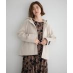コート アウター ウール混2wayショートコート レディース