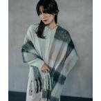 ストール マフラー チェック太フリンジストール　587981 レディース