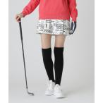  юбка [PEARLY GATES] флис одна сторона ворсистый юбка [ Street цветочный принт ]