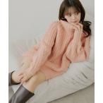 ワンピース タートルルーズニットワンピース