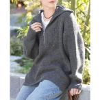 ニット セーター ハーフジップニット レディース