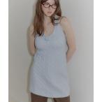 ショッピングフラワー ワンピース 2way flower knit dress / 2way フラワーニットドレス