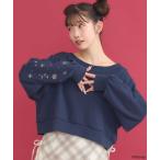 ショッピングキラキラ トレーナー スウェット Disney/キラキラモチーフ刺繍オフショルスウェット レディース