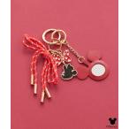 ショッピングミニー キーホルダー Disney/ミッキー＆ミニーミラー付きチャーム