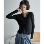 ニット セーター レースレイヤードVネッ