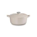 ショッピングル・クルーゼ 鍋 ココット・ロンド 22cm ブリオッシュ (シルバーツマミ)