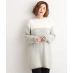 ショッピングチュニック ニット セーター ヘリンボーンジャカードチュニック レディース