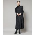 ショッピングマキシ ワンピース フリンジジャガードナローシャツワンピース