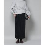 ショッピングnano スカート 起毛リブカットタイトロングスカート