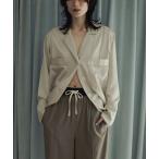 ブラウス シャツ anuke Satin Tailored Shirts 62520406 レディース