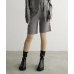 パンツ リブニットショートパンツ レディース