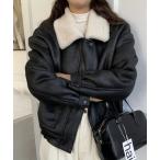 ショッピングライダース レザージャケット ライダース ボア襟フェイクレザージャケット レディース