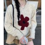  вязаный свитер нежный цветок Jaguar do вязаный /..... цветок вязаный тянуть over женский 