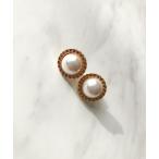 イヤリング メタルチェーンパールモチーフイヤリング レディース