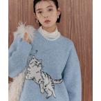 ニット セーター ネコニットプルオーバー レディース