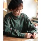 「soulberry」 長袖ブラウス M グリーン レディース