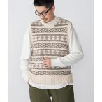 「SHIPS」 ノースリーブニット X-LARGE オフホワイト メンズ