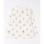 パジャマ ルームウェア 「PEANUTS」オリジナルアート 総柄プルオーバー レディース