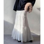 ショッピングレース スカート レース切替ワッシャースカート