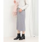 スカート ネップツイードタイトスカート