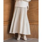 スカート スウェードライク消しプリーツスカート「手洗い可能」