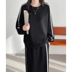 セットアップ サイドラインダンボールスウェットセットアップ レディース