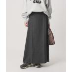 スカート 毛ポリエステル フランネル プレスフレアスカート