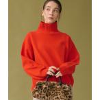 ニット セーター ウールカシミヤ アクアタートルネックニット レディース