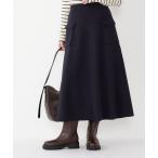 スカート SHIPS Colors:「手洗い可能」ジャージーメルトン ポケット フレアスカート