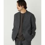 ジャケット ノーカラージャケット SHIPS Colors:T/W ツイード ノーカラー ジャケット(セットアップ対応可能) メンズ