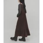 ワンピース ピーチスキンプリーツワンピース