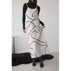 ショッピングマキシワンピ ワンピース 「セットアイテム」ライン柄ニットキャミワンピセット