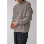 セーター ニット ワッフル編みマットモールニット メンズ