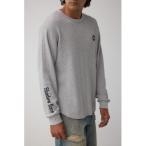 tシャツ 袖刺繍ワッフルトップス メンズ