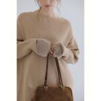 チュニック 「追加」「洗える」ファーグローブニットチュニック