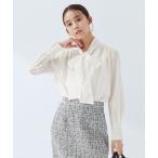 ブラウス シャツ 「size SHORTあり」ボウタイ ギャザー ブラウス レディース