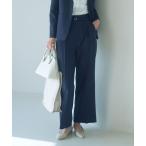 ショッピングワイドパンツ スラックス パンツ 「size SHORT/TALLあり」パウドレ ワイド パンツ ウォッシャブル ストレッチ レディース