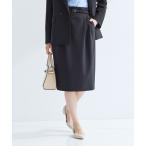 スカート 「size SHORTあり」パウドレ ベルト付き タイト スカート ウォッシャブル ストレッチ