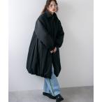 ダウンコート ダウンジャケット 中綿バルーンリブコート レディース