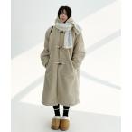 ダッフルコート コート 韓国ファッション ロング丈ボアダッフルコート レディース メンズ