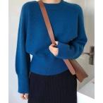 ニット セーター クールネックニット　オーバーサイズニットセーター レディース