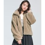 ショッピングスタンド ブルゾン アウター フェイクファースタンドカラーブルゾン レディース
