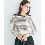 ショッピングシャツ tシャツ リブボートネックカットソー レディース