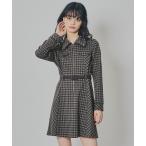 ワンピース クラシカルチェックZIPミニワンピース