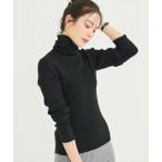 ショッピング軽量 ニット セーター 軽量ニット　タートルネックラウンドヘム レディース