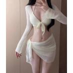  купальный костюм держатель шея длинный рукав tops бикини с треугольными чашками 4 позиций комплект купальный костюм женский 